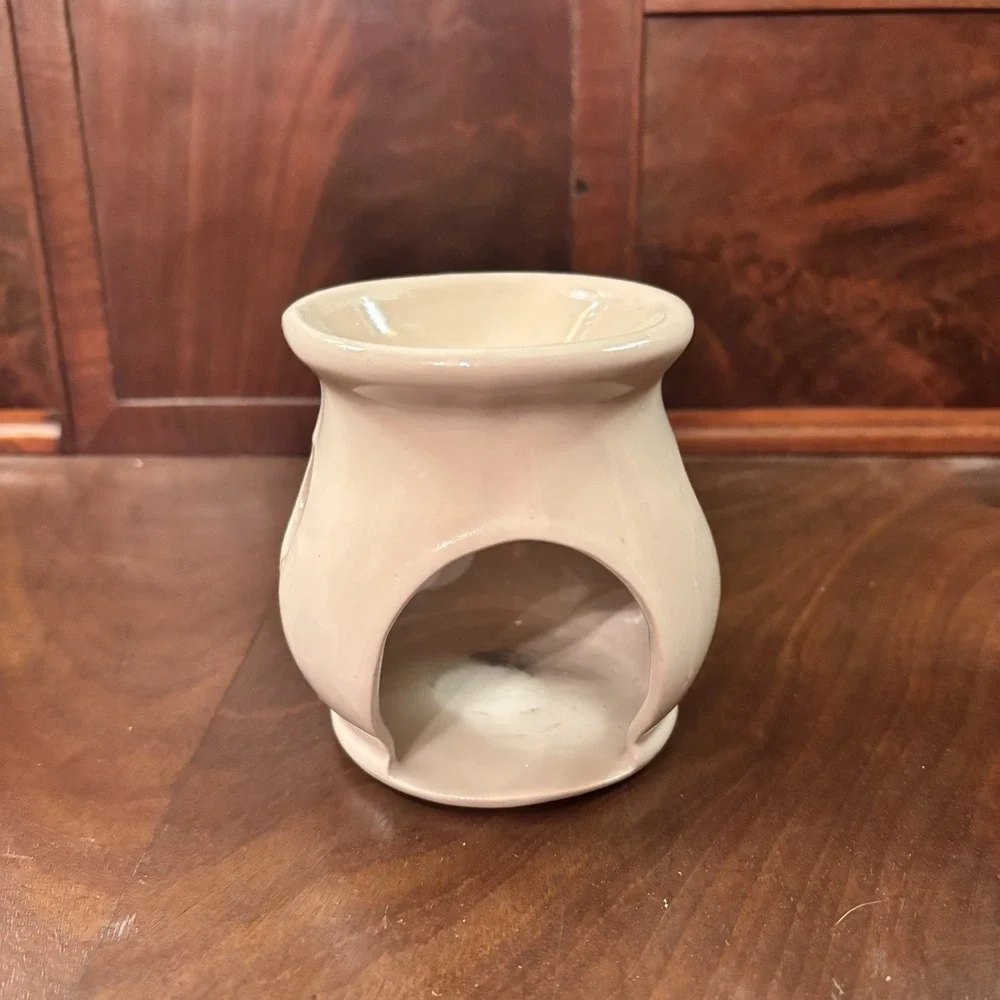 Yesteryears Pottery Marshall Texas Oil Wax Tart Warmer Apples Jesus‎ Candle